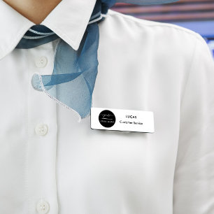 Porte-nom Balise de nom de votre logo brossé métal métalliqu