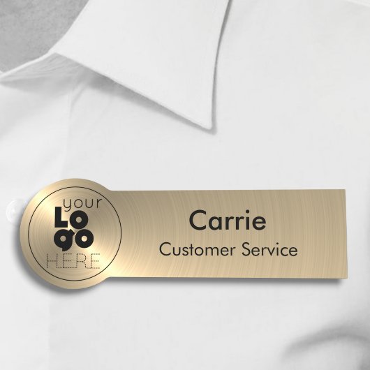 Porte-nom Balise de nom d'or métallique métallique radiale b