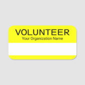 Porte-nom Balise de nom du bénévole Balise d'effacement sec  (Devant)