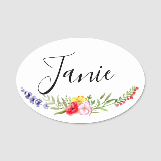 Porte-nom Balise de nom du fleur sauvage (Devant)