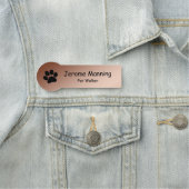 Porte-nom Balise de nom - Empreinte sur cuivre (En situation)