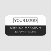 Porte-nom Balise de nom en plastique Balise magnétique ou br (Devant)