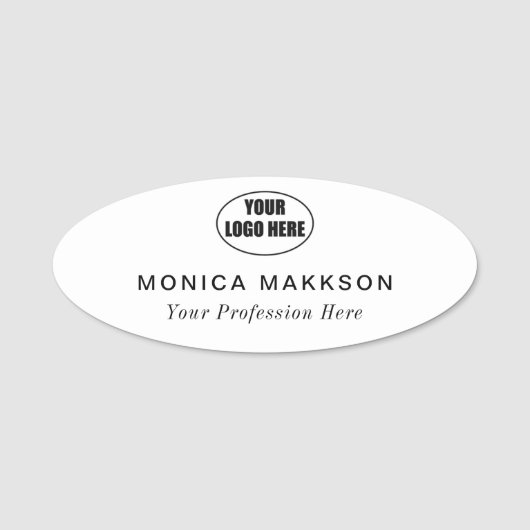 Porte-nom Balise de nom en plastique Balise magnétique ou br (Devant)