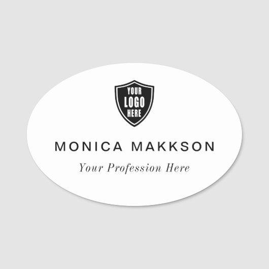 Porte-nom Balise de nom en plastique Balise magnétique ou br (Devant)