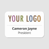 Porte-nom Balise de nom en plastique Balise magnétique ou br (Devant)