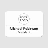 Porte-nom Balise de nom en plastique Balise magnétique ou br (Devant)