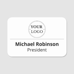 Porte-nom Balise de nom en plastique Balise magnétique ou br