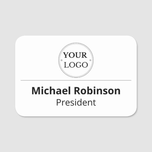 Porte-nom Balise de nom en plastique Balise magnétique ou br (Devant)