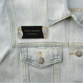 Porte-nom Balise de nom fausse parties scintillant or (En situation)