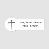 Porte-nom Balise de nom Greeter Usher de l'église Three Nail (Devant)