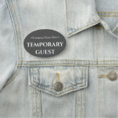 Porte-nom Balise de nom "INVITÉ TEMPORAIRE" sophistiquée (En situation)