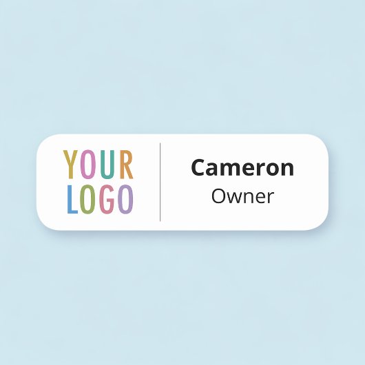 Porte-nom Balise de nom léger avec logo magnétique