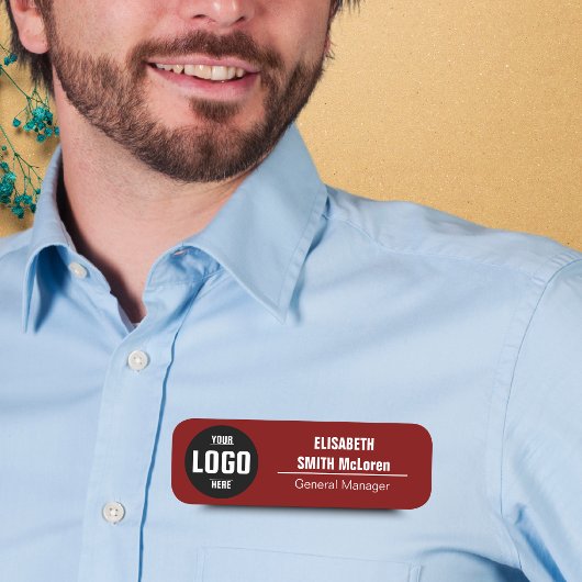 Porte-nom Balise de nom magnétique du logo personnalisé - Fa