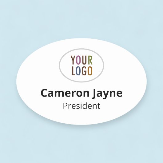 Porte-nom Balise de nom magnétique ovale ou logo personnalis