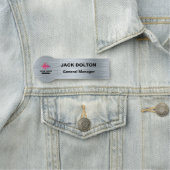 Porte-nom Balise de nom métallique personnalisée pour le per (En situation)