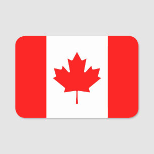 Porte-nom Balise de nom patriotique avec drapeau du Canada