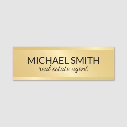 Porte-nom Balise de nom personnalisé Gold Professional (Devant)