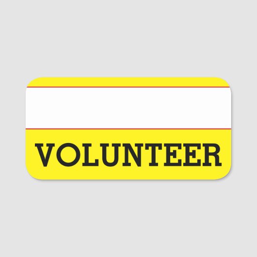 Porte-nom Balise de nom Respectable, "BÉNÉVOLE" (Devant)