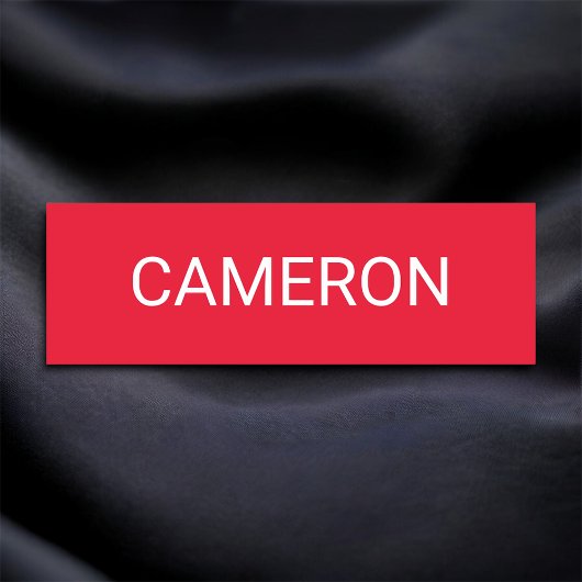 Porte-nom Balise de nom rouge classique Magnétique ou épingl
