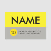 Porte-nom Balise de nom traditionnelle avec broche - personn (Devant)