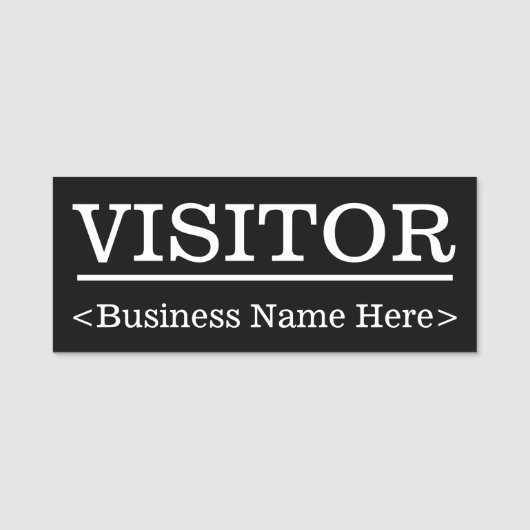 Porte-nom Balise de nom "VISITOR" respectable (Devant)
