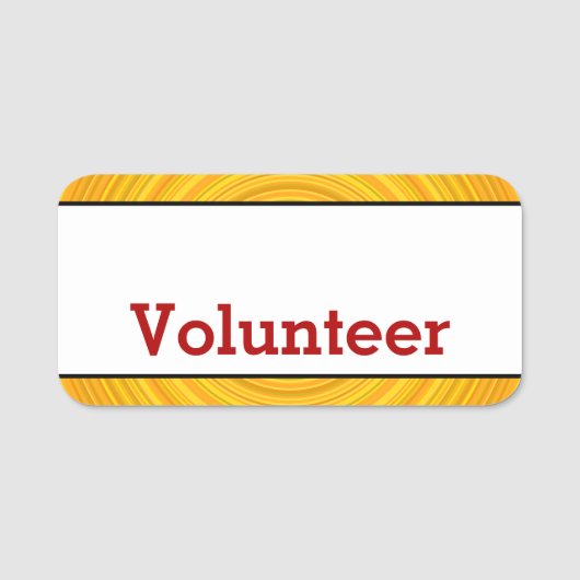 Porte-nom Balise de nom "Volontaire" en gras (Devant)