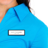 Porte-nom Balise Employé blanc noir