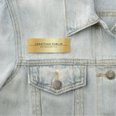 Porte-nom Balise Faux Gold Name Modern Elegant Simple Modèle (En situation)