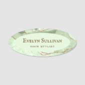 Porte-nom Balise Jade Green Agate Name (Devant)