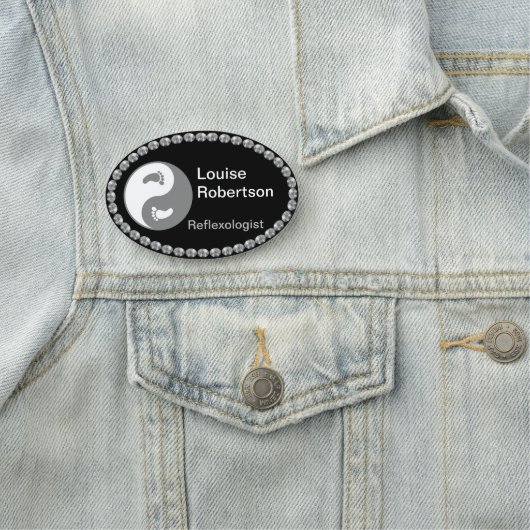 Porte-nom BALISE NOM Bling noir (En situation)