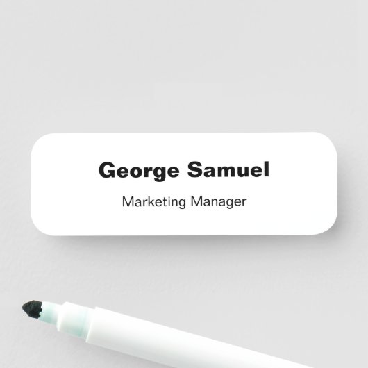 Porte-nom Balise Nom classique de l'employé d'entreprise sim (En situation)