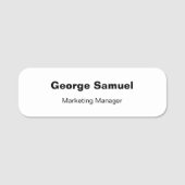 Porte-nom Balise Nom classique de l'employé d'entreprise sim (Devant)