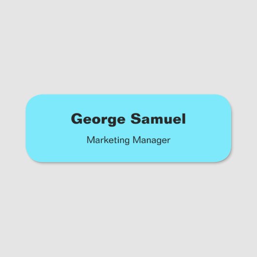 Porte-nom Balise Nom classique de l'employé d'entreprise sim (Devant)