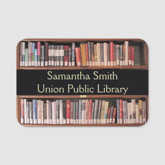 Porte-nom Balise Nom de la conception de bibliothèque (Devant)