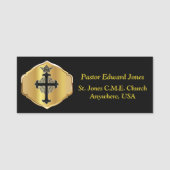 Porte-nom Balise Nom de l'agent de l'église (Devant)