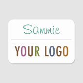 Porte-nom Balise Nom de l'effacement sec avec le logo arrièr (Devant)