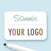 Porte-nom Balise Nom de l'effacement sec avec le logo arrièr