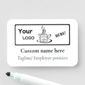 Porte-nom Balise Nom de l'employé (En situation)