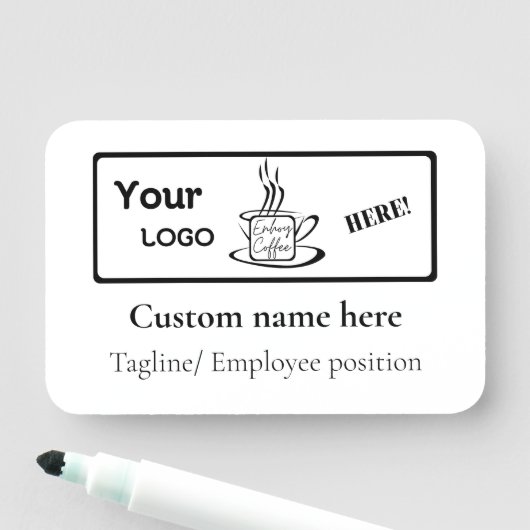 Porte-nom Balise Nom de l'employé (En situation)