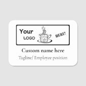 Porte-nom Balise Nom de l'employé (Devant)