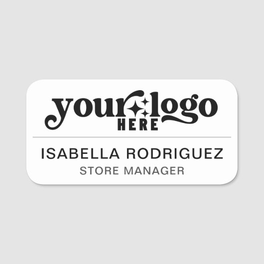 Porte-nom Balise Nom de l'employé de l'entreprise magnétique (Devant)