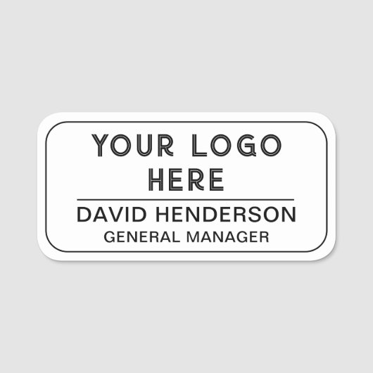 Porte-nom Balise Nom de l'employé de l'entreprise magnétique (Devant)