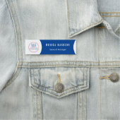 Porte-nom Balise Nom de l'employé du logo d'entreprise perso (En situation)