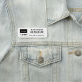 Porte-nom Balise Nom de l'employé du logo magnétique (En situation)