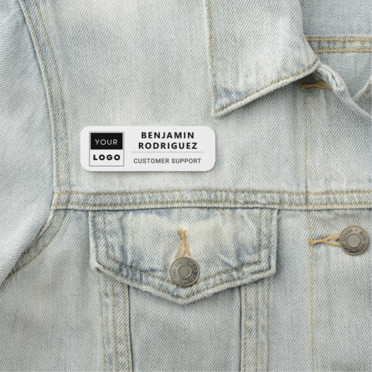 Porte-nom Balise Nom de l'employé du logo magnétique (En situation)