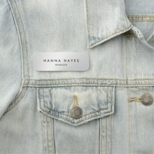 Porte-nom Balise Nom de l'employé en argent (En situation)