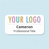 Porte-nom Balise Nom de l'employé Entreprise Logo Magnétique