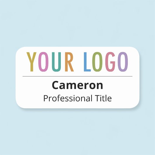 Porte-nom Balise Nom de l'employé Entreprise Logo Magnétique