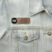 Porte-nom Balise Nom de l'employé métallurgique Faux magnéti (En situation)