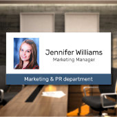 Porte-nom Balise Nom de l'employé - Titre de la tâche photo